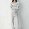 Essential Cashmere Hi-rise Wide Pant