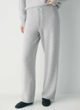 Essential Cashmere Hi-rise Wide Pant
