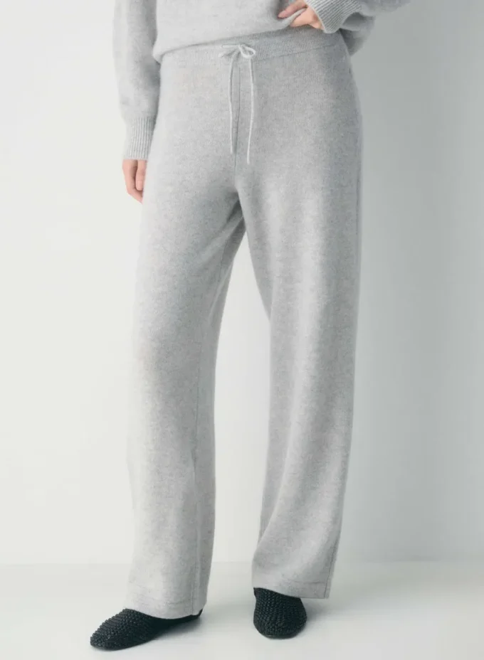 Essential Cashmere Hi-rise Wide Pant