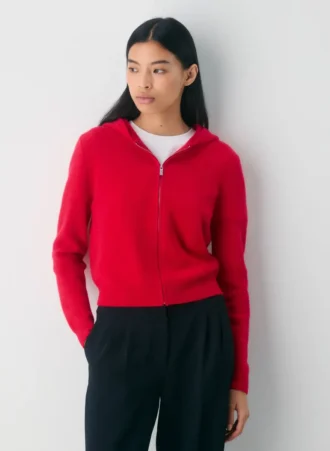 Essential Cashmere Hooded Zip-up