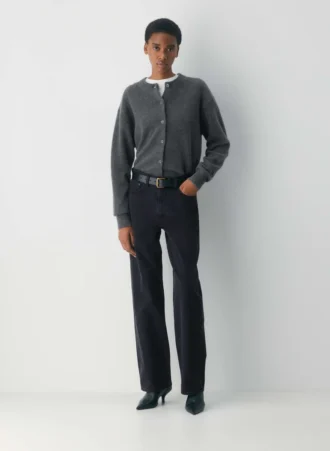 Essential Cashmere Relaxed Crew Cardigan