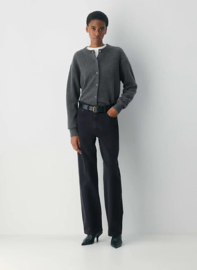 Essential Cashmere Relaxed Crew Cardigan