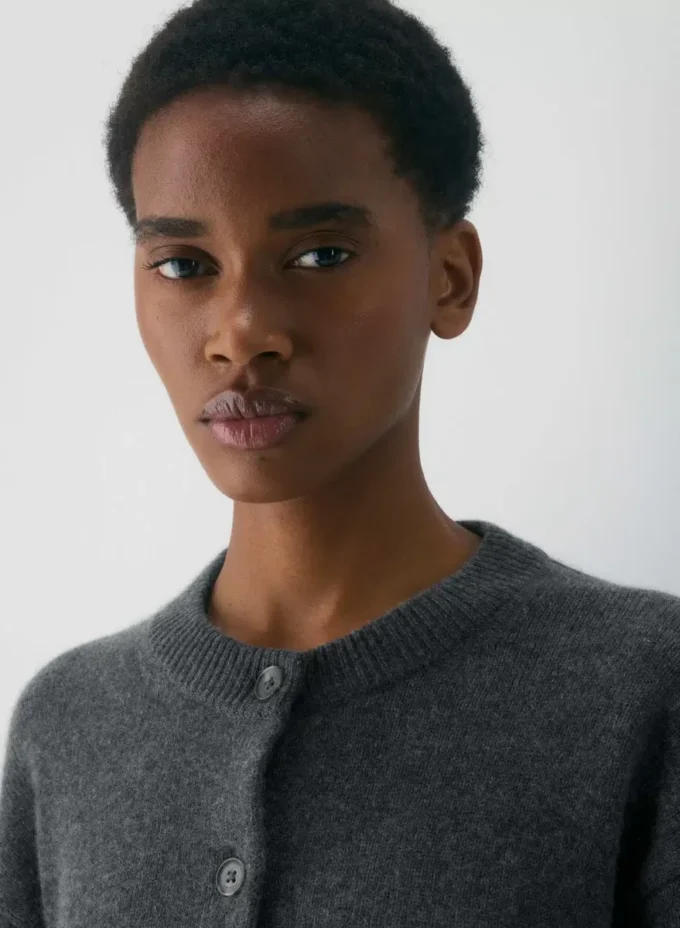 Essential Cashmere Relaxed Crew Cardigan