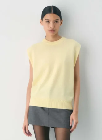 Essential Cashmere Relaxed Crew Vest