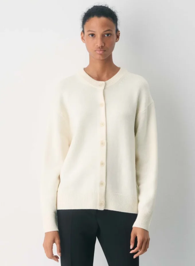 Essential Merino Wool Crew Cardigan