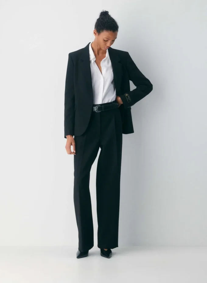 Essential Solid Brass Leather Wide Belt Essential Solid Brass Leather Wide Belt