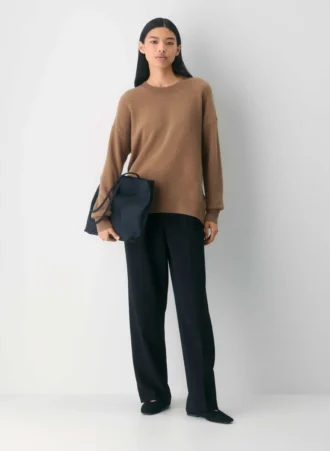 Feather Cashmere Relaxed Crew Sweater