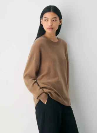 Feather Cashmere Relaxed Crew Sweater