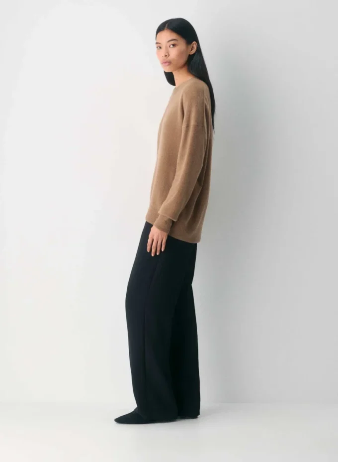 Feather Cashmere Relaxed Crew Sweater