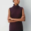 Feather Cashmere Relaxed Turtleneck Tank