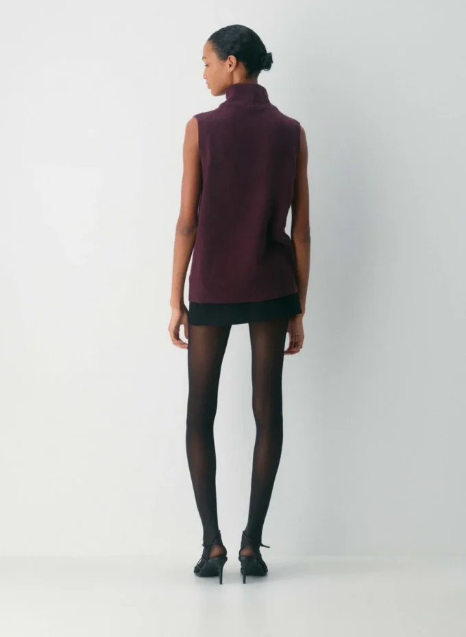 Feather Cashmere Relaxed Turtleneck Tank