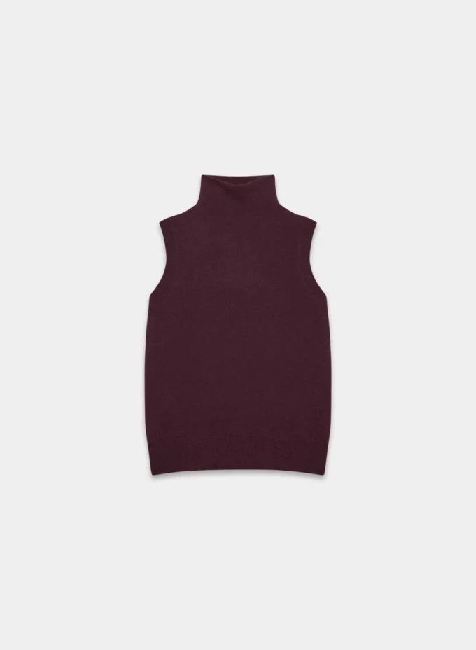 Feather Cashmere Relaxed Turtleneck Tank