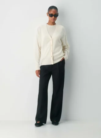 Feather Cashmere Relaxed V-neck Cardigan