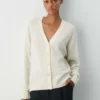 Feather Cashmere Relaxed V-neck Cardigan Feather Cashmere Relaxed V-neck Cardigan
