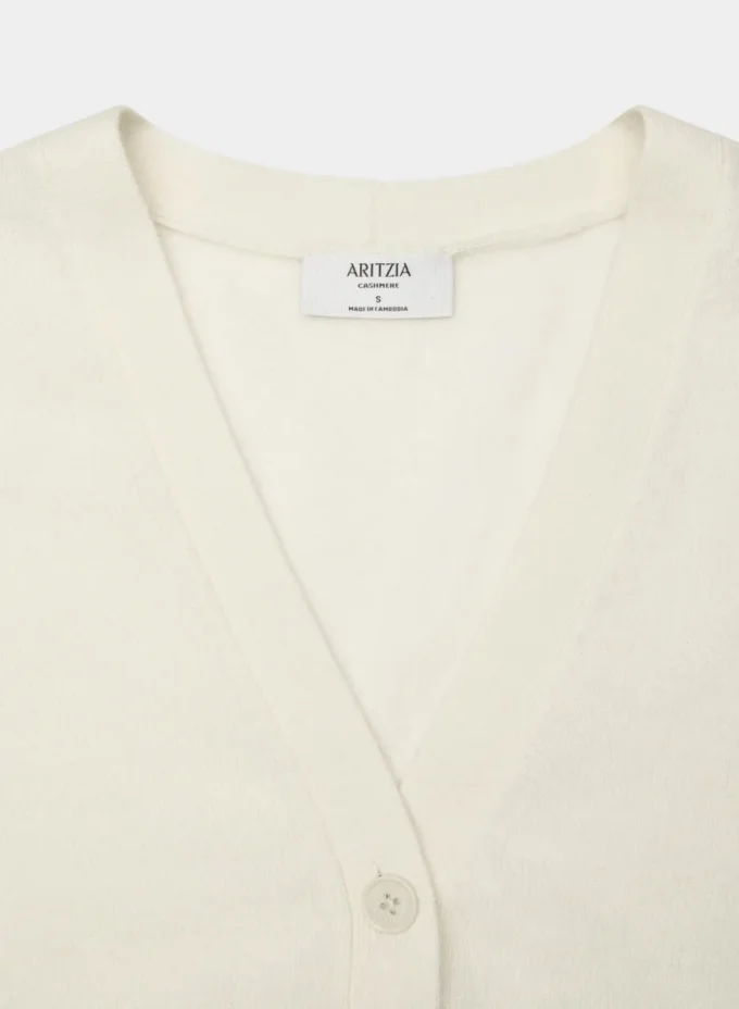 Feather Cashmere Relaxed V-neck Cardigan Feather Cashmere Relaxed V-neck Cardigan