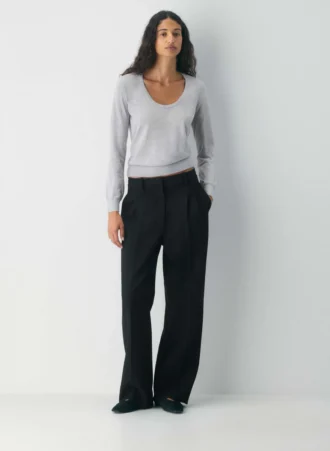 Fine Merino Wool Scoopneck Sweater