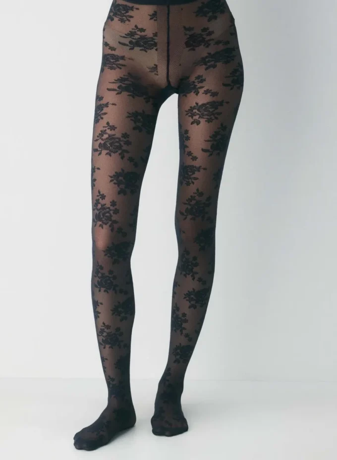 Floret Lace Tights