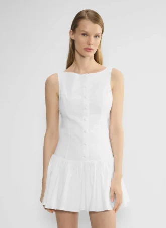 Foxglove Poplin Dress