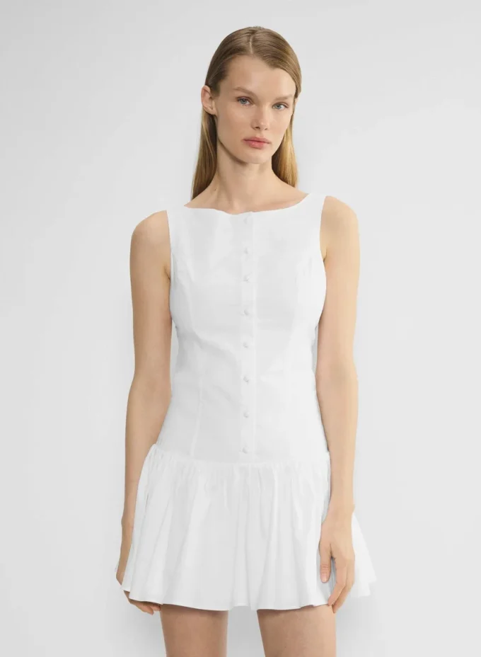 Foxglove Poplin Dress