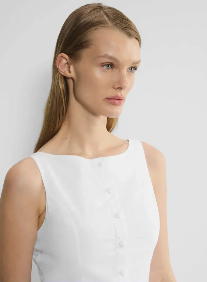 Foxglove Poplin Dress