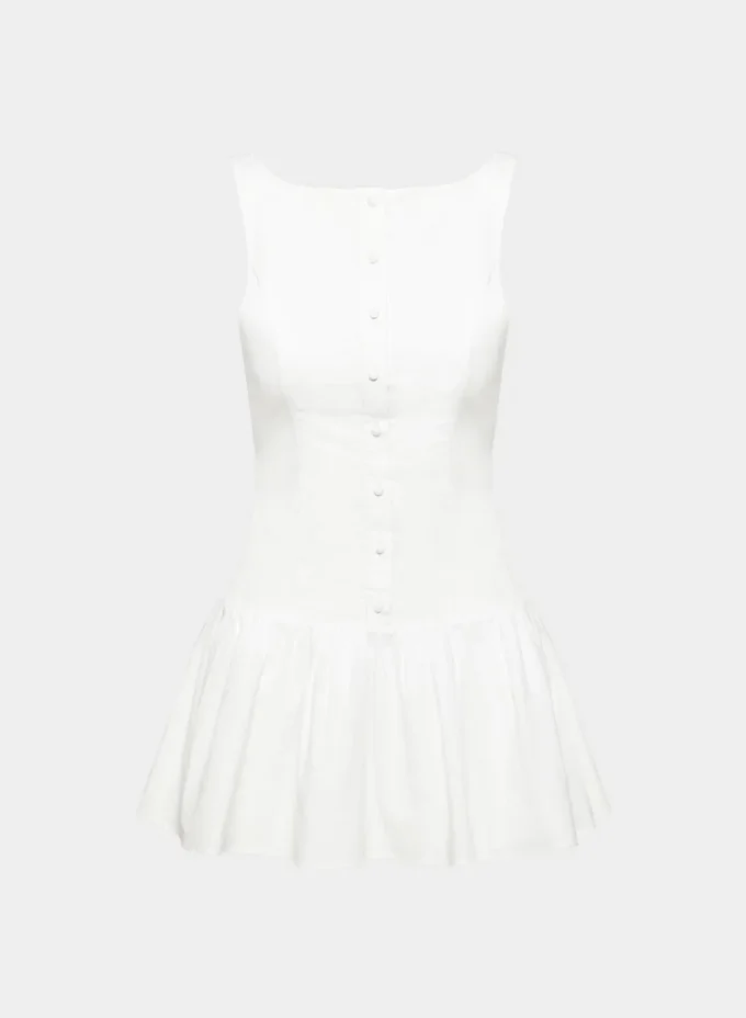 Foxglove Poplin Dress