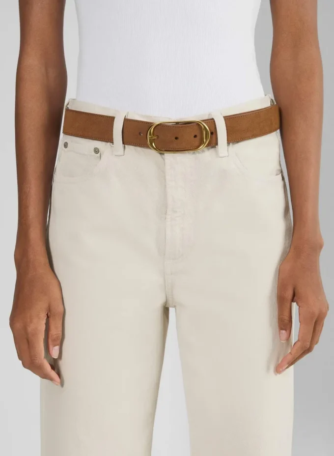 Halo Solid Brass Suede Belt Halo Solid Brass Suede Belt