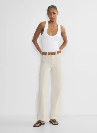 Halo Solid Brass Suede Belt