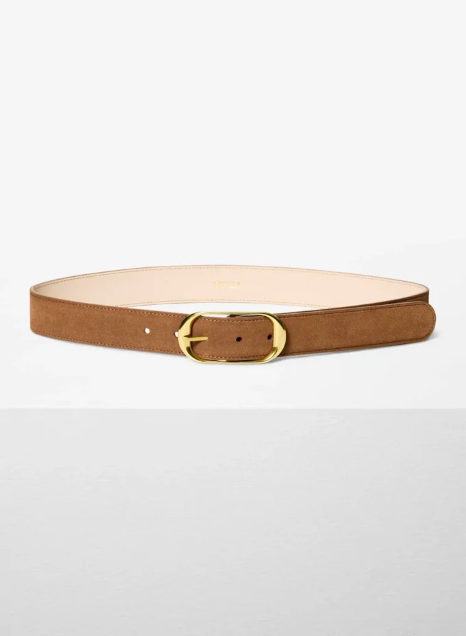 Halo Solid Brass Suede Belt Halo Solid Brass Suede Belt