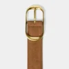 Halo Solid Brass Suede Belt Halo Solid Brass Suede Belt