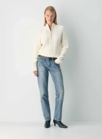 Heritage Knit Merino Wool 1/4 Zip Sweater