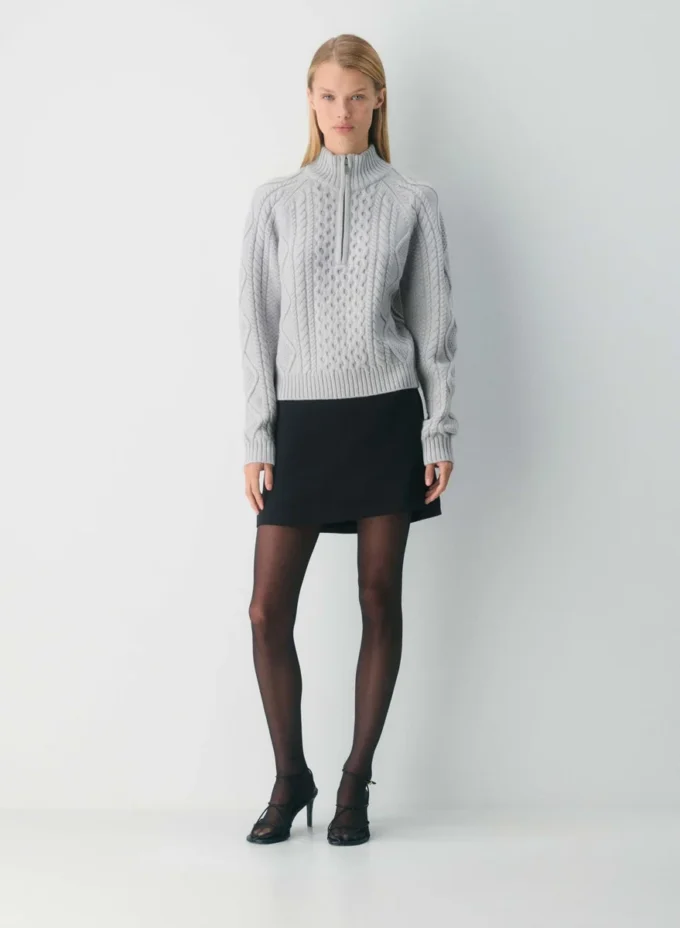 Heritage Knit Merino Wool 1/4 Zip Sweater