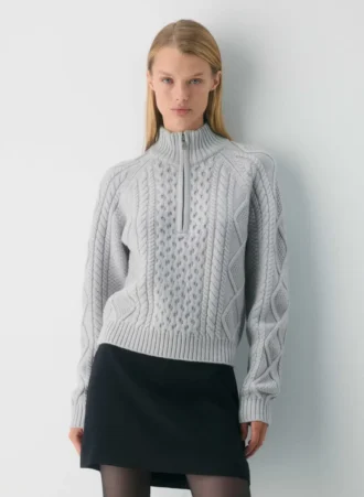 Heritage Knit Merino Wool 1/4 Zip Sweater