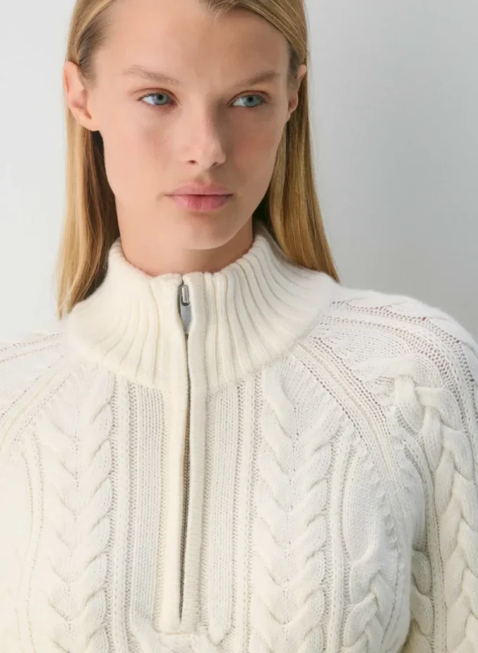 Heritage Knit Merino Wool 1/4 Zip Sweater