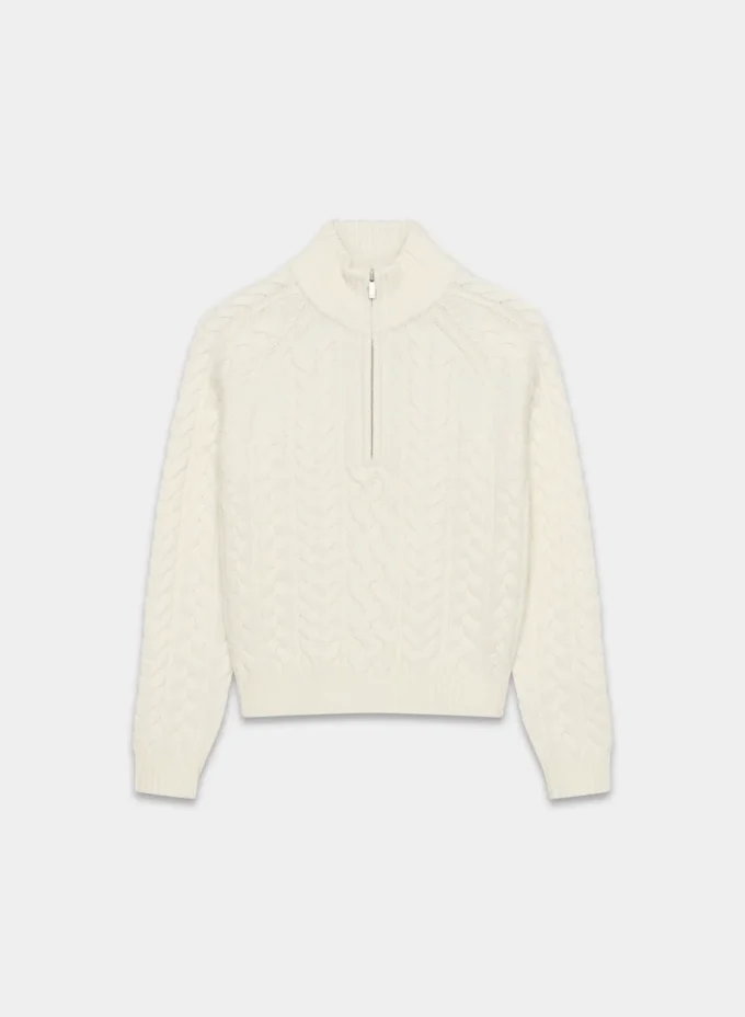 Heritage Knit Merino Wool 1/4 Zip Sweater