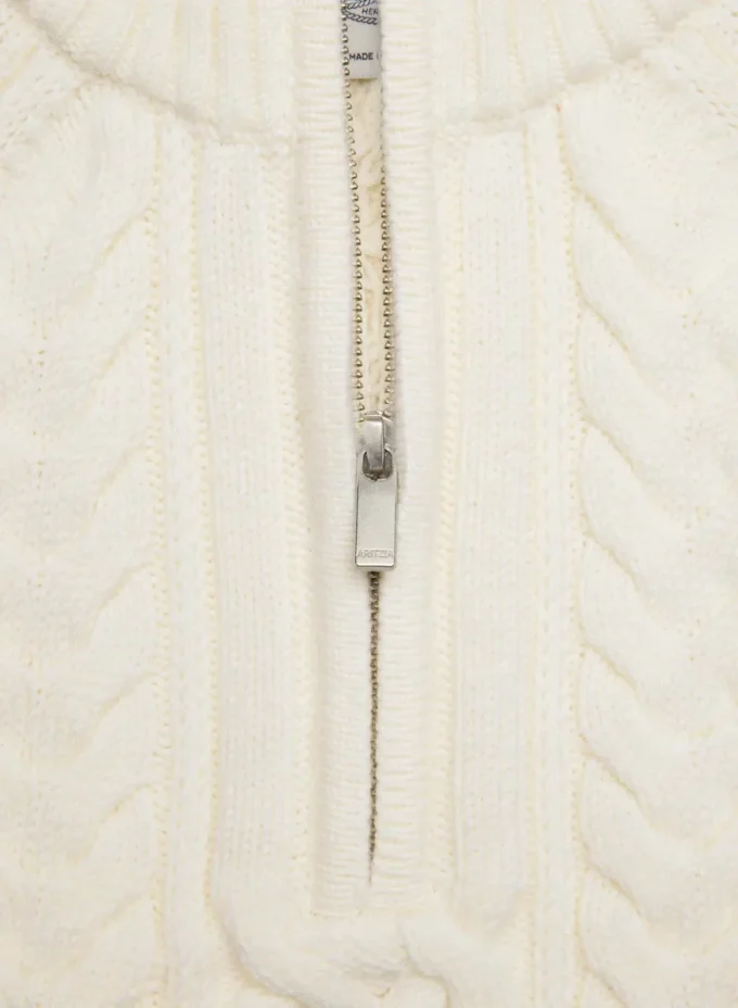 Heritage Knit Merino Wool 1/4 Zip Sweater