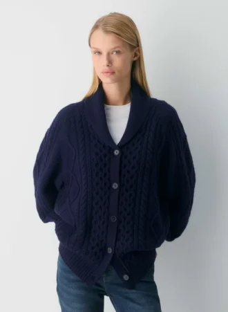 Heritage Knit Merino Wool Cardigan