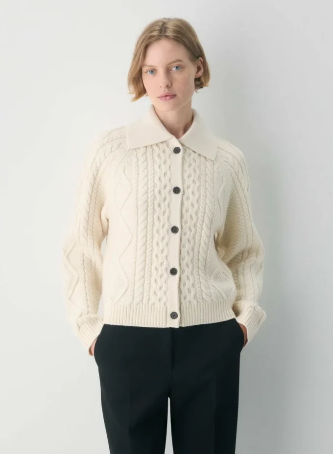 Heritage Knit Merino Wool Collar Cardigan Heritage Knit Merino Wool Collar Cardigan