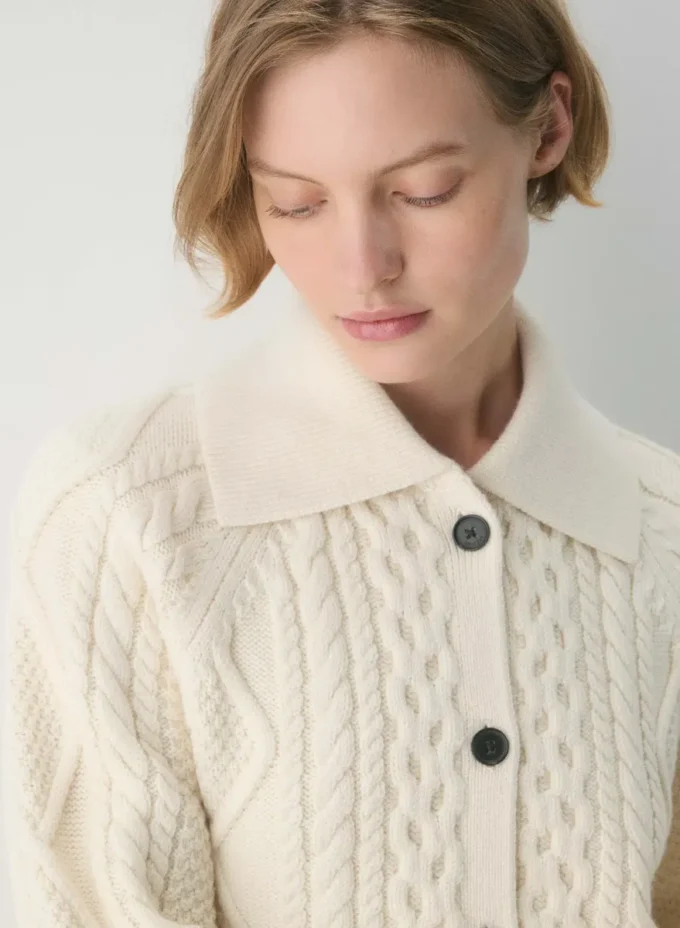 Heritage Knit Merino Wool Collar Cardigan Heritage Knit Merino Wool Collar Cardigan