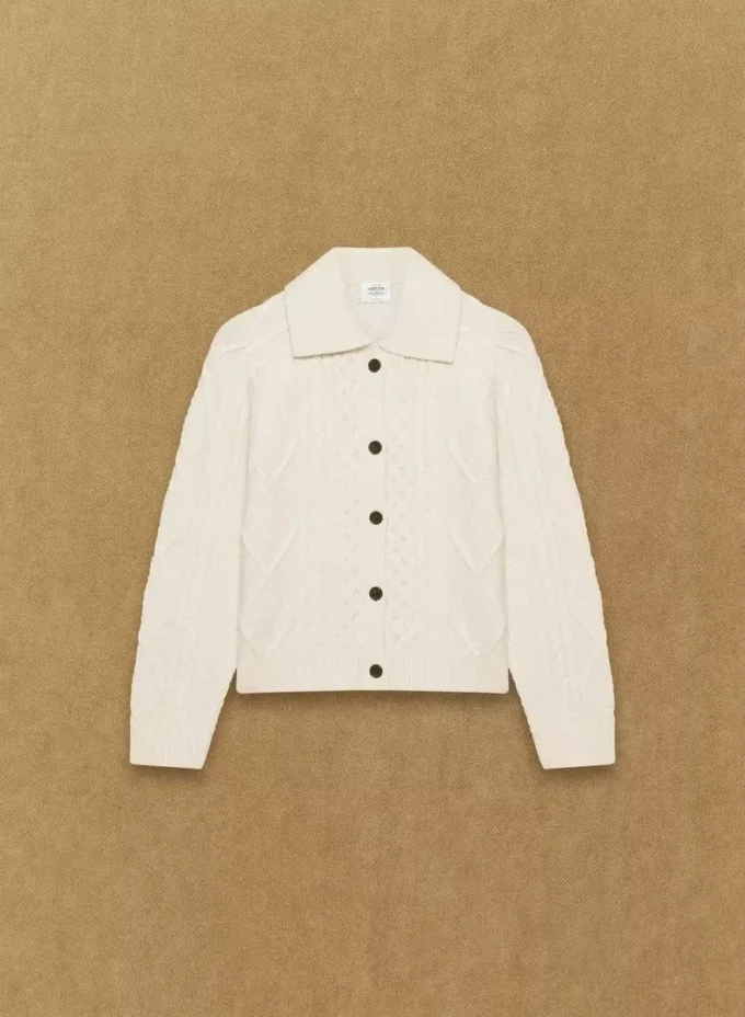 Heritage Knit Merino Wool Collar Cardigan Heritage Knit Merino Wool Collar Cardigan