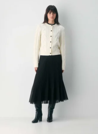 Heritage Knit Merino Wool Crew Cardigan