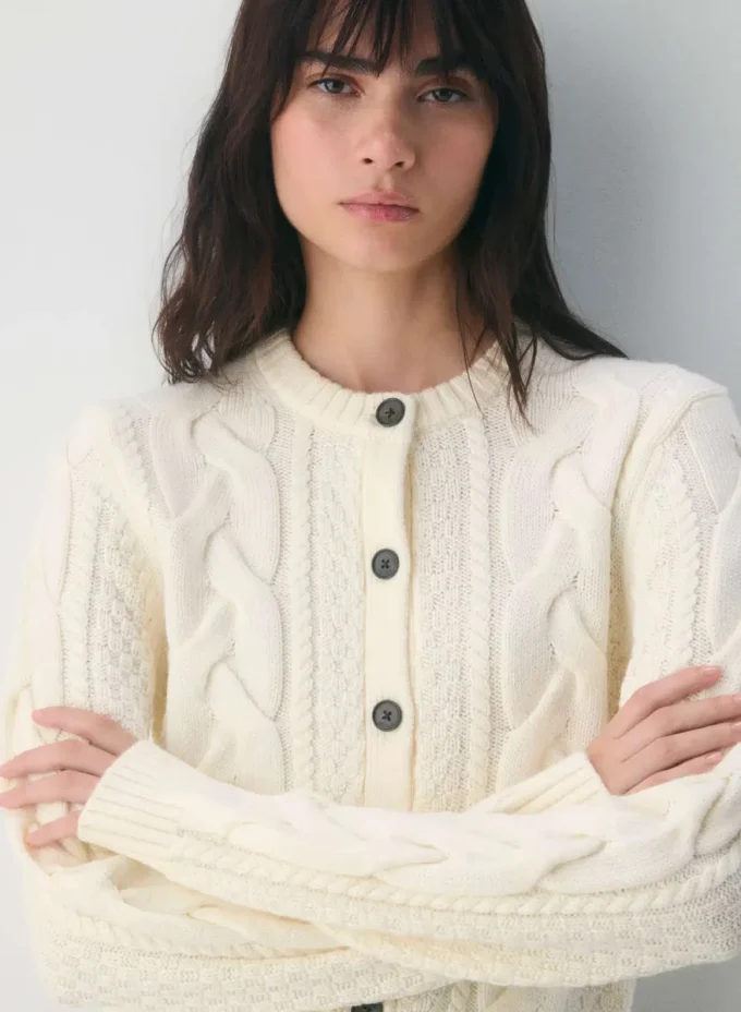 Heritage Knit Merino Wool Crew Cardigan Heritage Knit Merino Wool Crew Cardigan