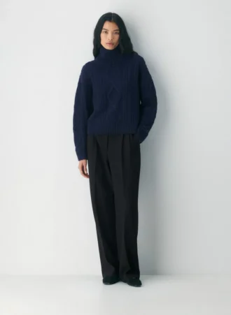 Heritage Knit Merino Wool Hi-hip Turtleneck