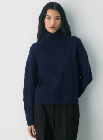 Heritage Knit Merino Wool Hi-hip Turtleneck