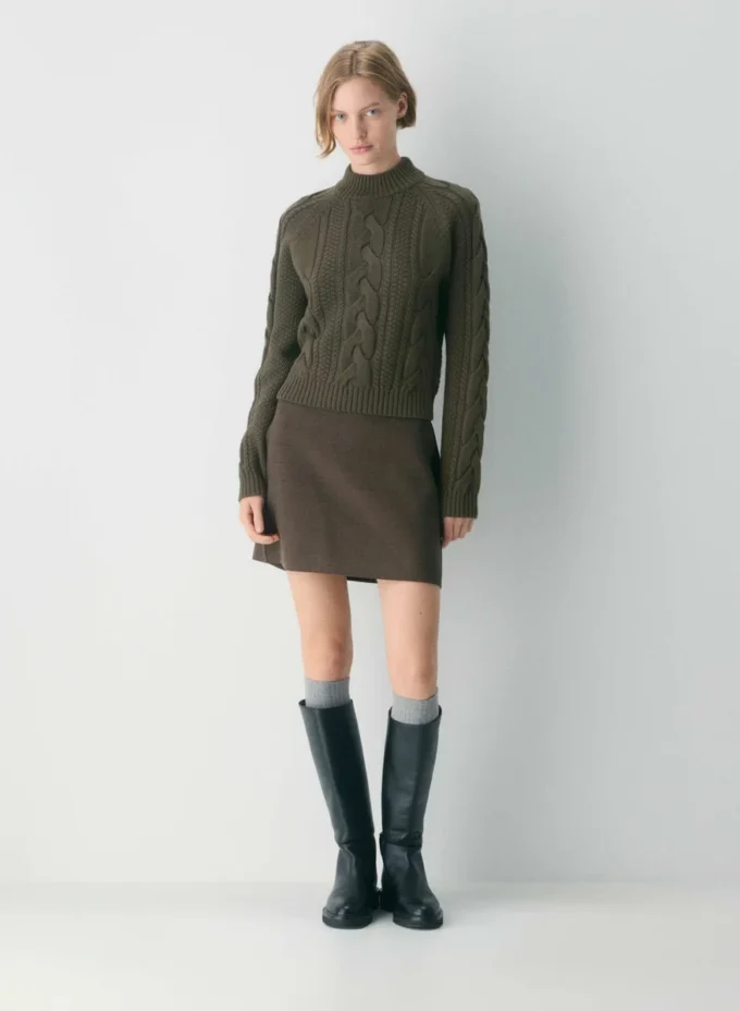 Heritage Knit Merino Wool Mockneck Longsleeve