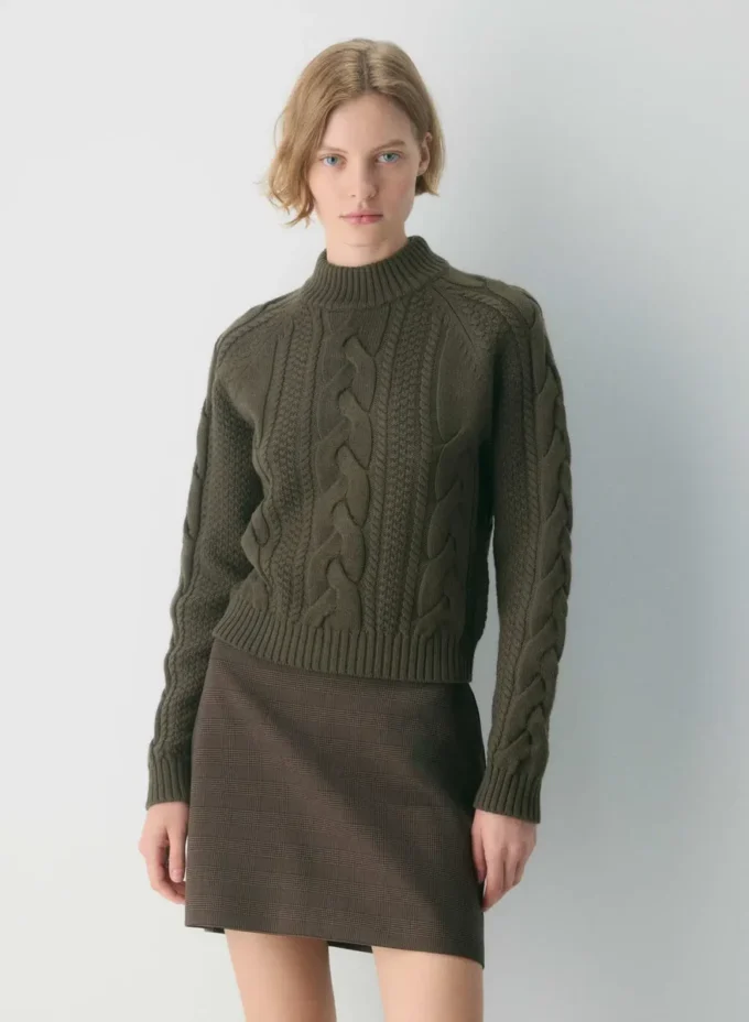 Heritage Knit Merino Wool Mockneck Longsleeve