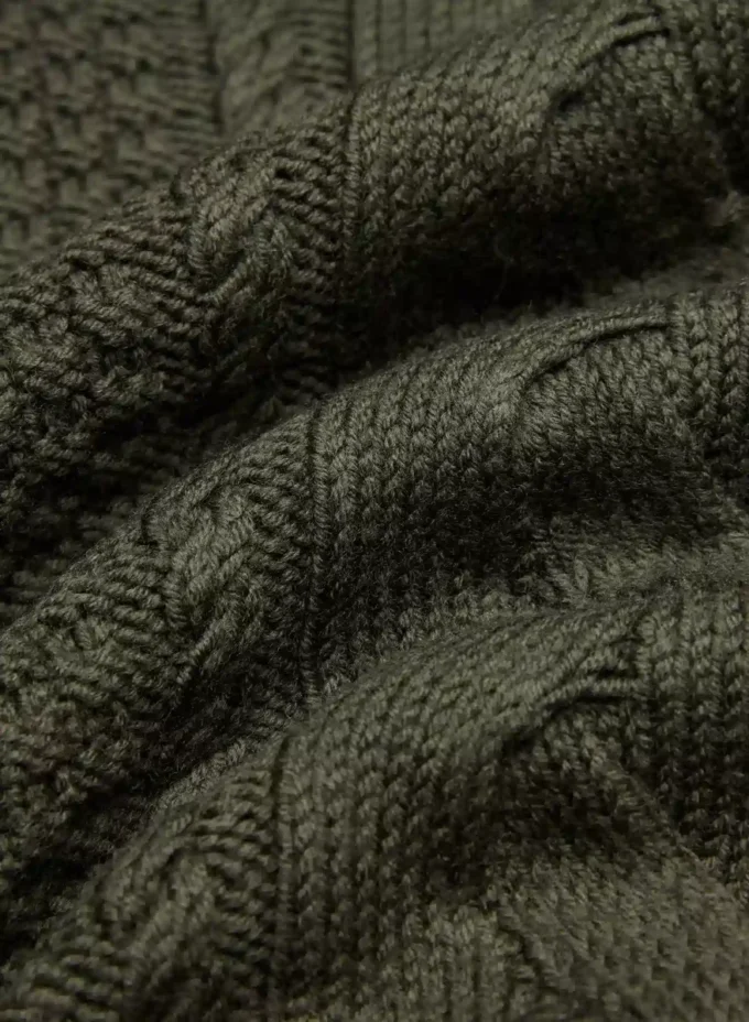 Heritage Knit Merino Wool Mockneck Longsleeve