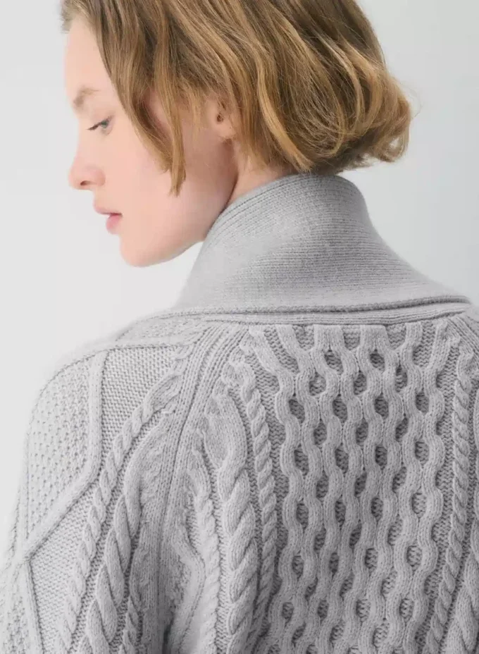 Heritage Knit Merino Wool Open-front Cardigan Heritage Knit Merino Wool Open-front Cardigan