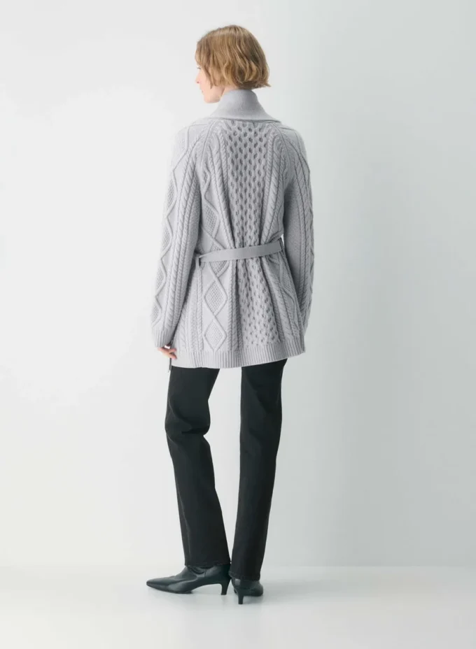 Heritage Knit Merino Wool Open-front Cardigan Heritage Knit Merino Wool Open-front Cardigan