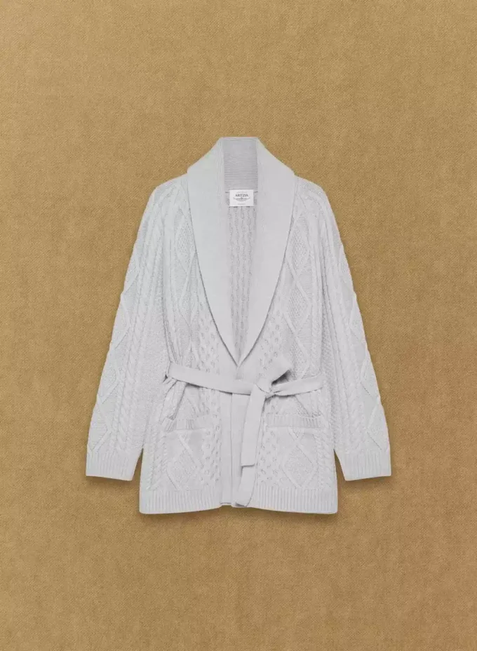 Heritage Knit Merino Wool Open-front Cardigan Heritage Knit Merino Wool Open-front Cardigan