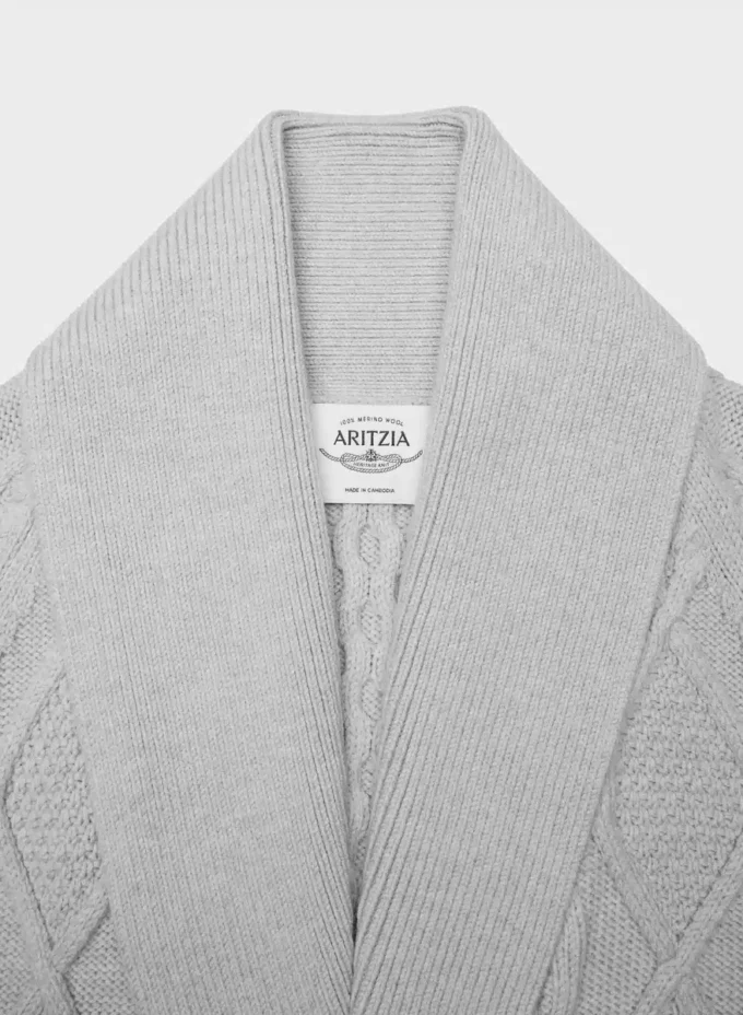 Heritage Knit Merino Wool Open-front Cardigan Heritage Knit Merino Wool Open-front Cardigan